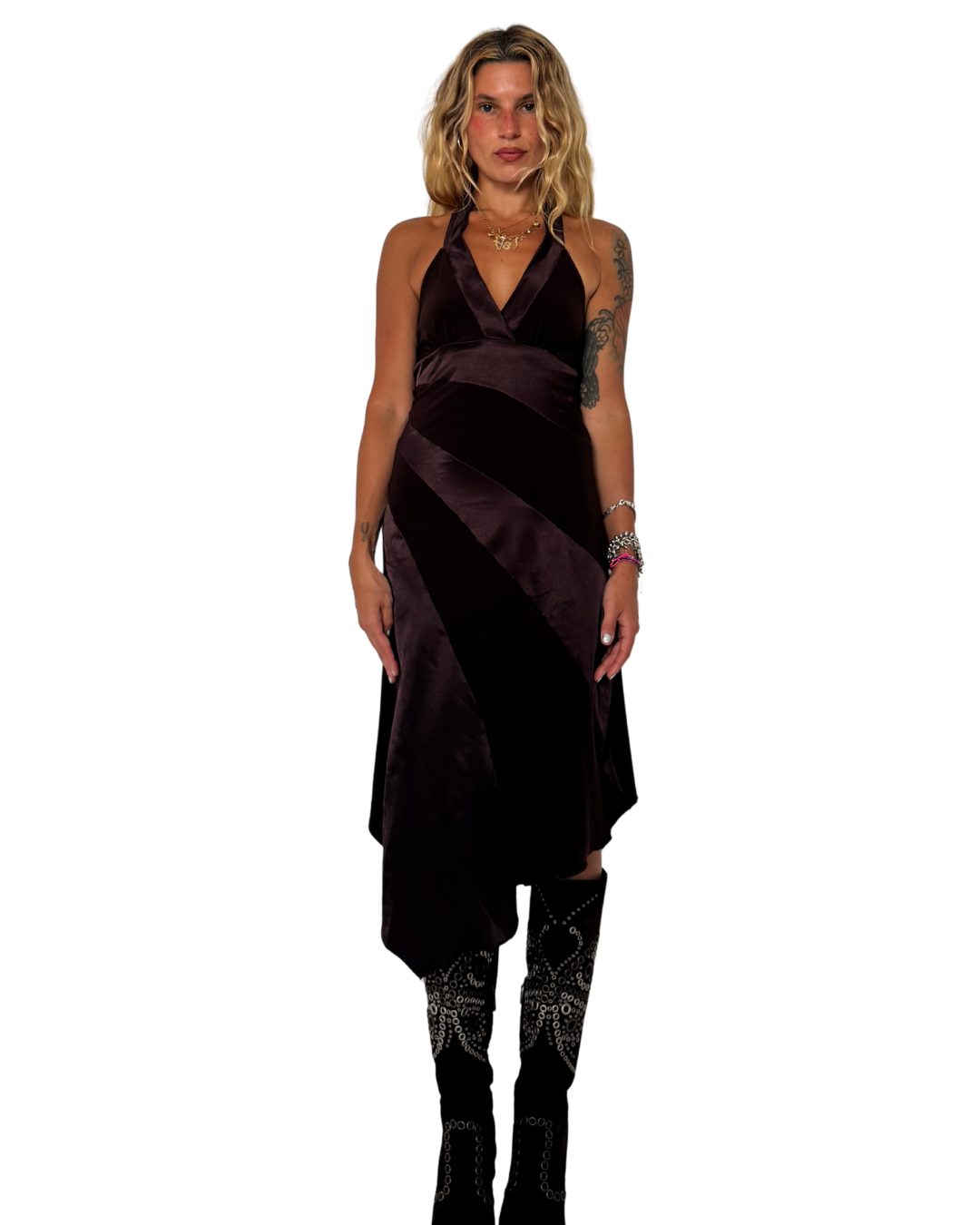 XS/S: chocolate halter dress