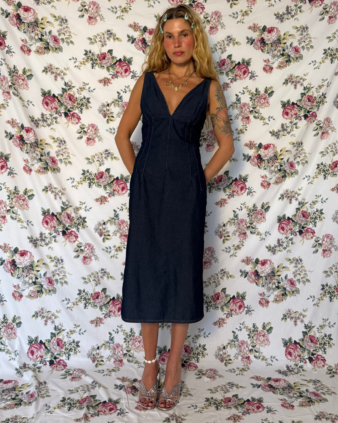 XS/S- ARCHIVE DESIGNER DENIM DRESS