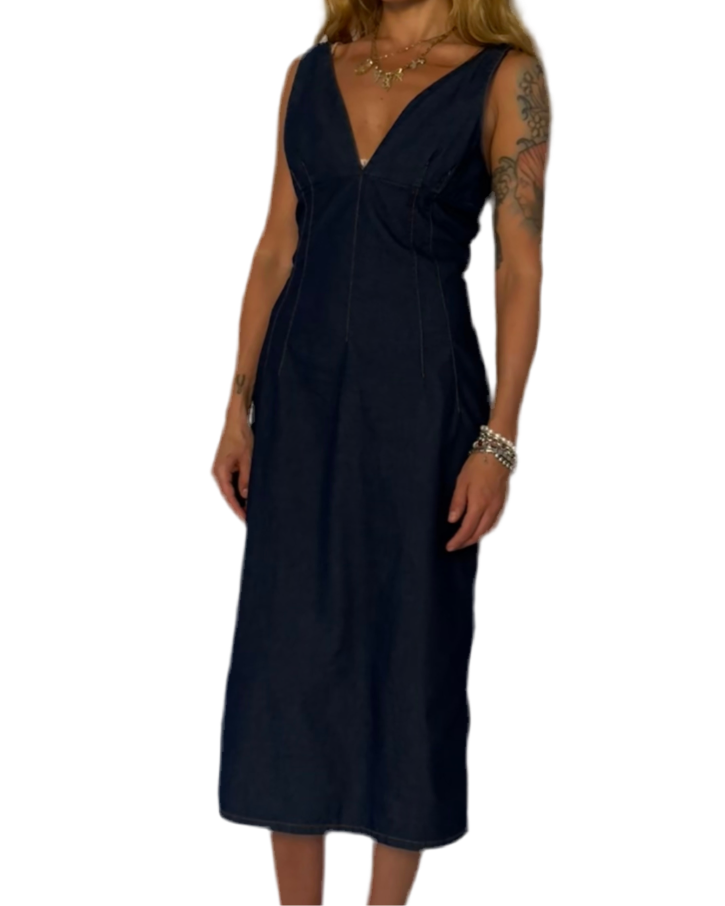 XS/S- ARCHIVE DESIGNER DENIM DRESS
