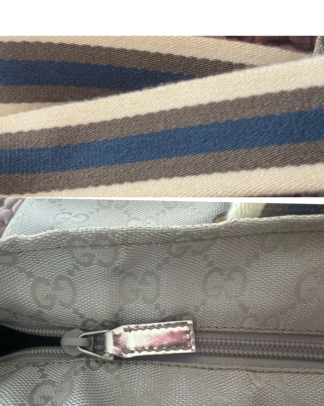 Vintage designer monogram supreme- Silver