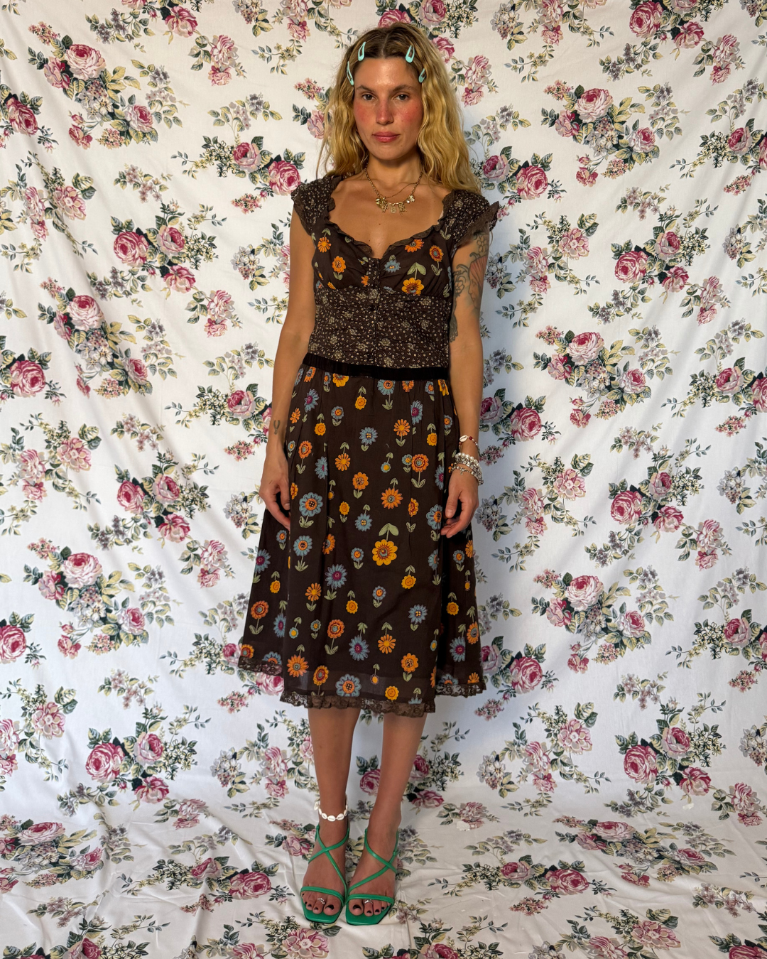 6- VTG DESIGNER COTTON DRESS
