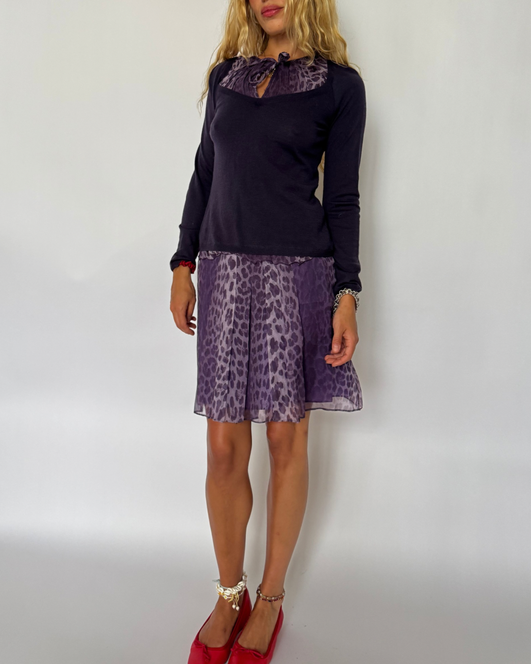 SIZE 4 - DESIGNER- PURPLE LEOPARD SET