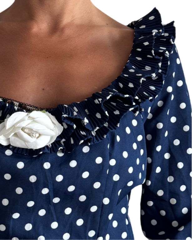 Size 8- Vintage polka dot dress