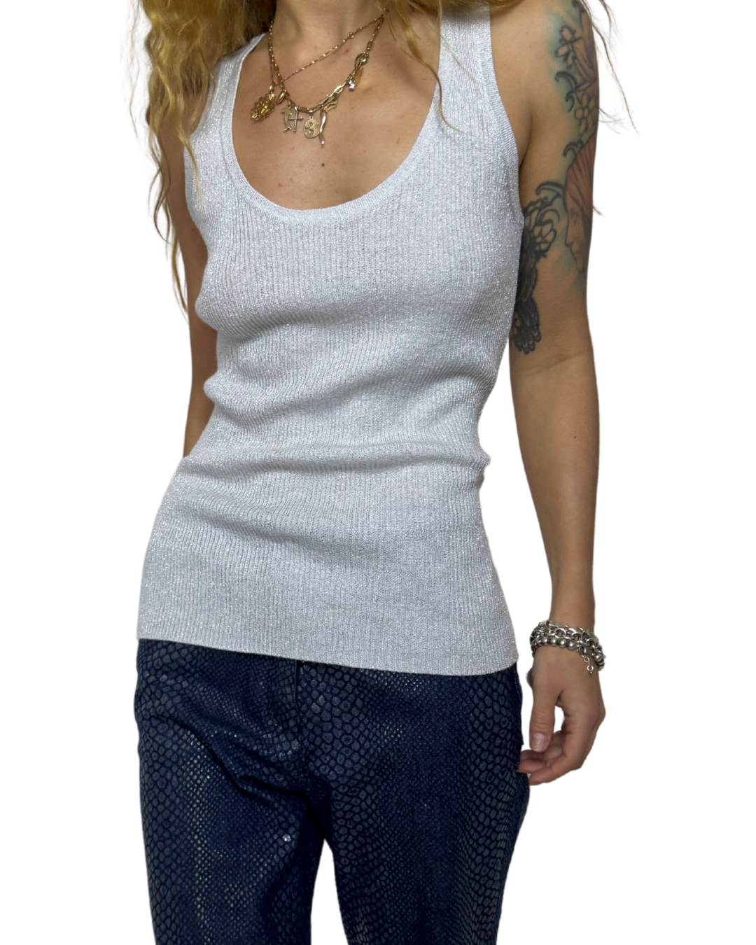 LARGE- VINTAGE SPARKLE KNIT TANK