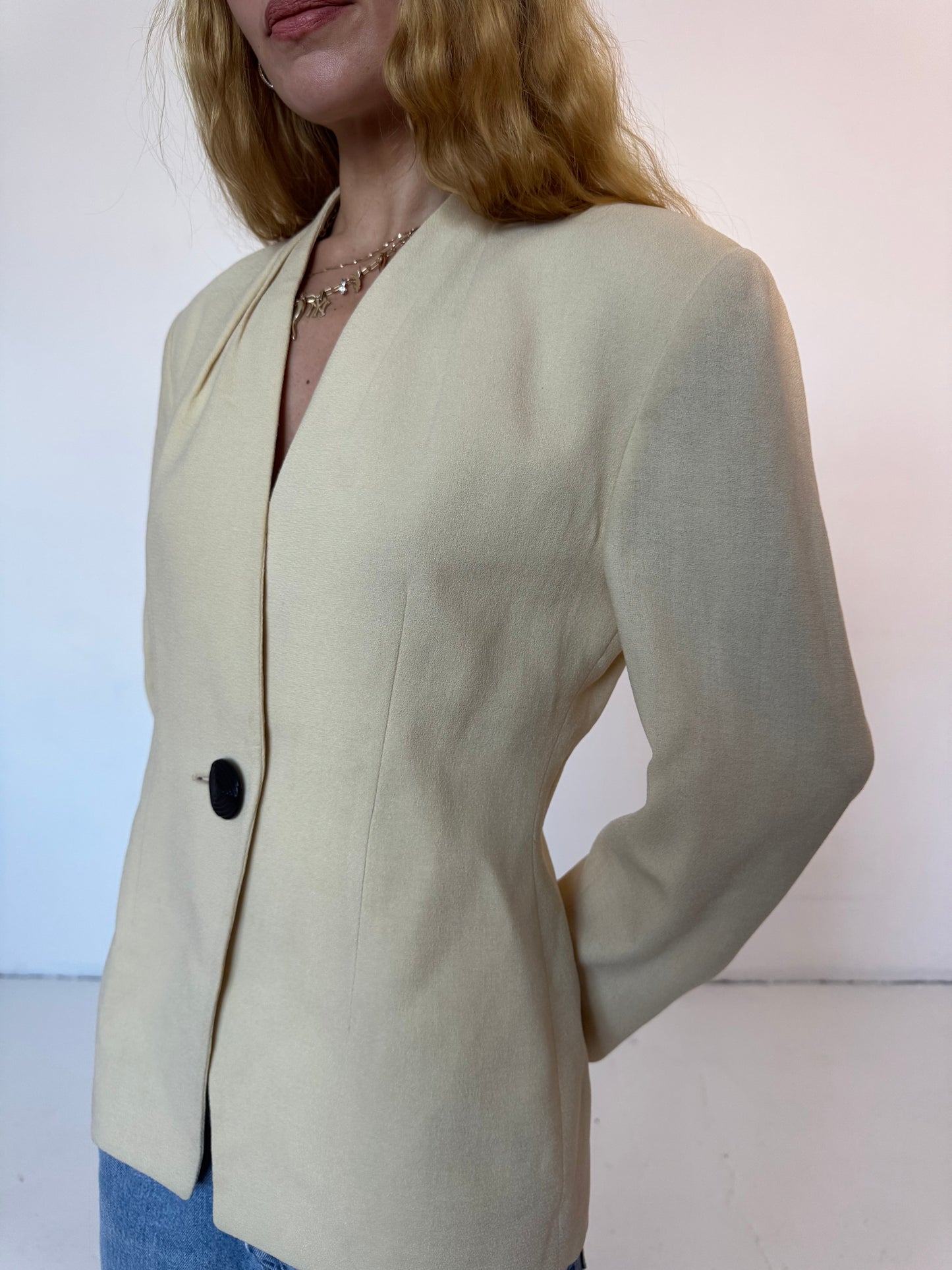 Cream blazer