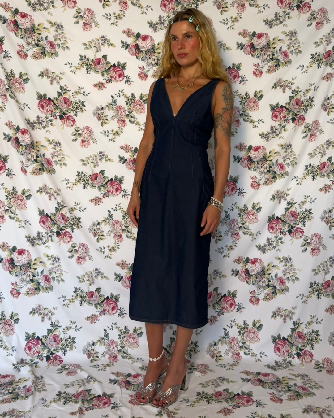 XS/S- ARCHIVE DESIGNER DENIM DRESS