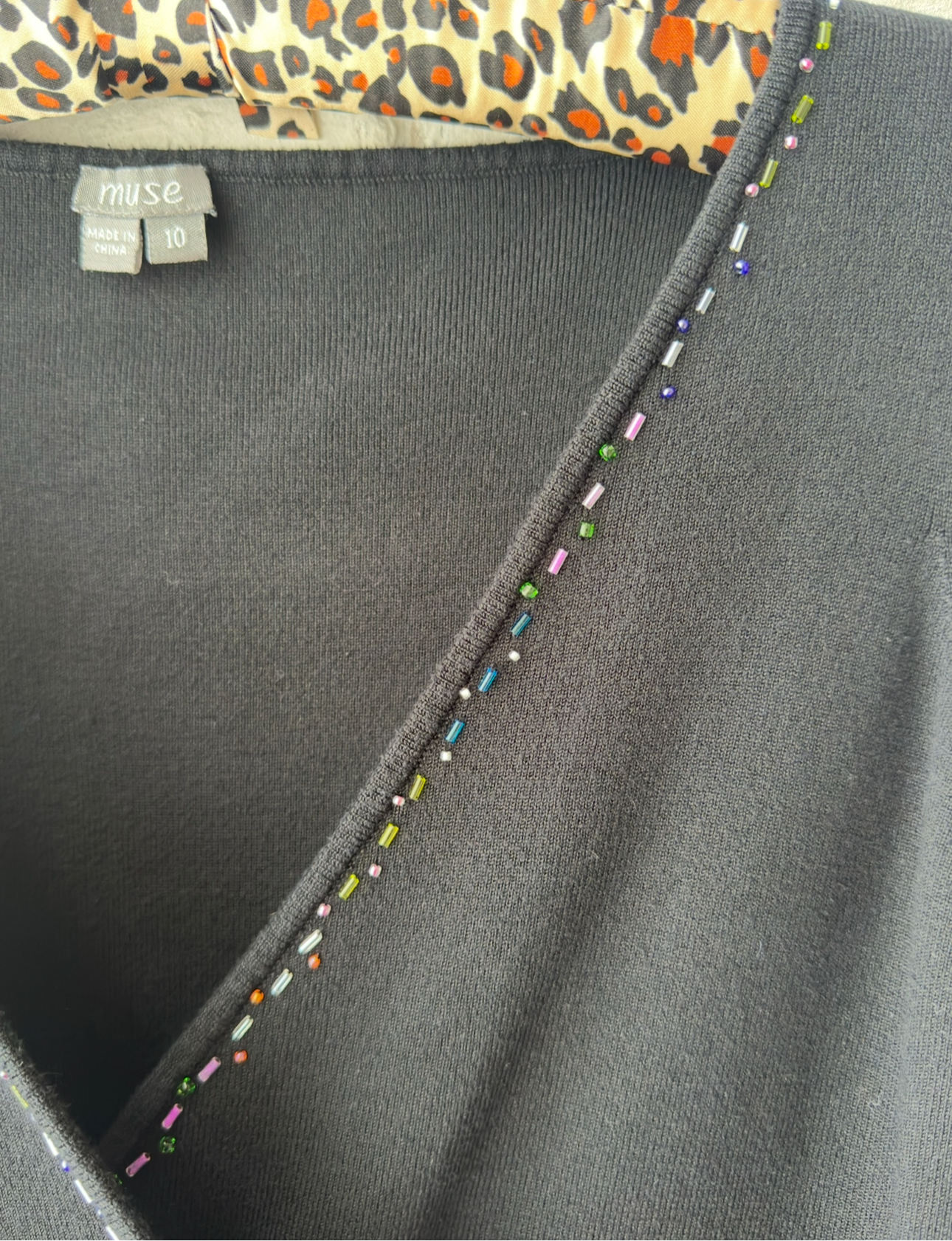 Beaded knit tank