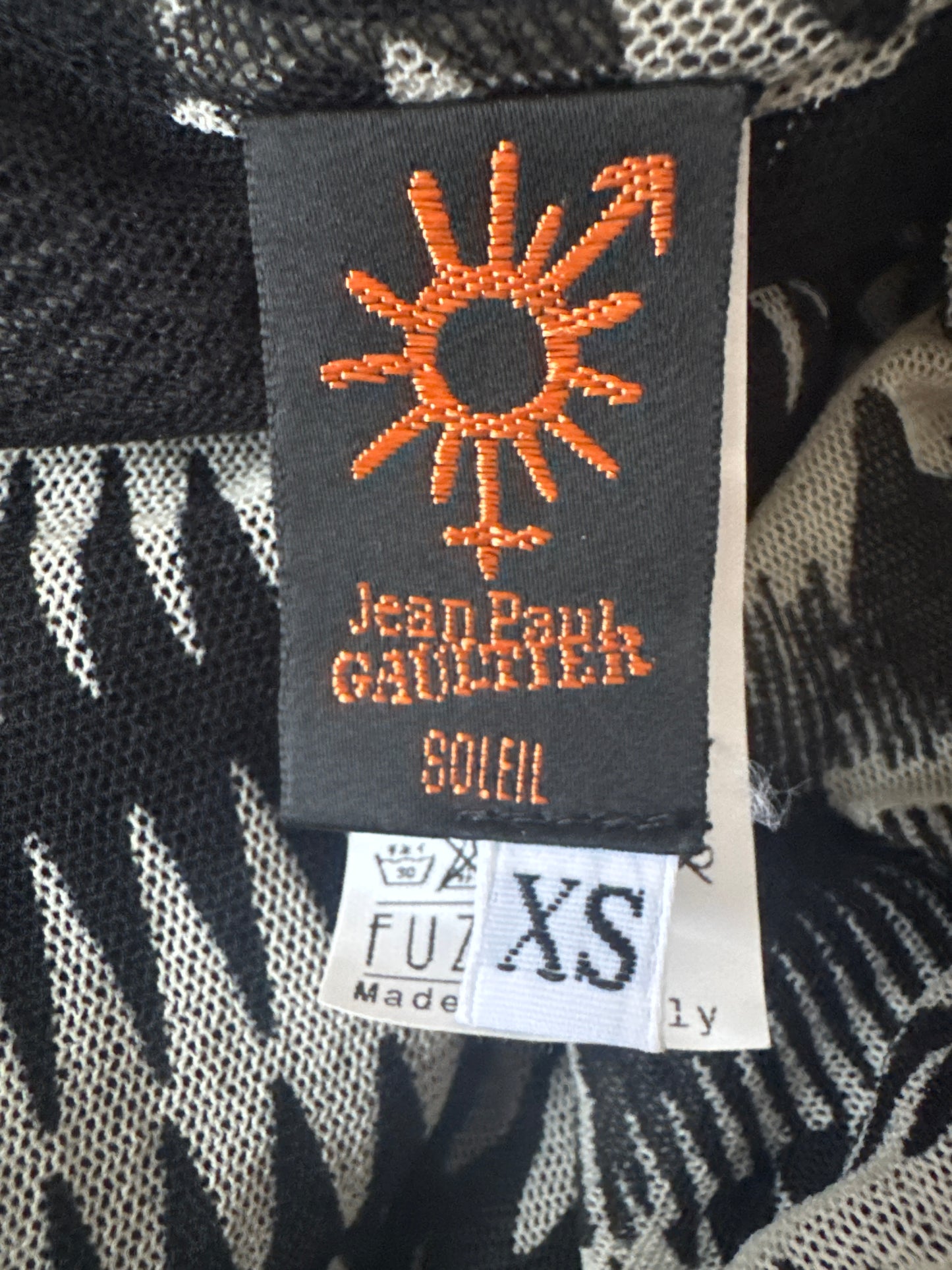 XS-Medium: JPG Soleil “OPTICAL ILLUSION” DRESS