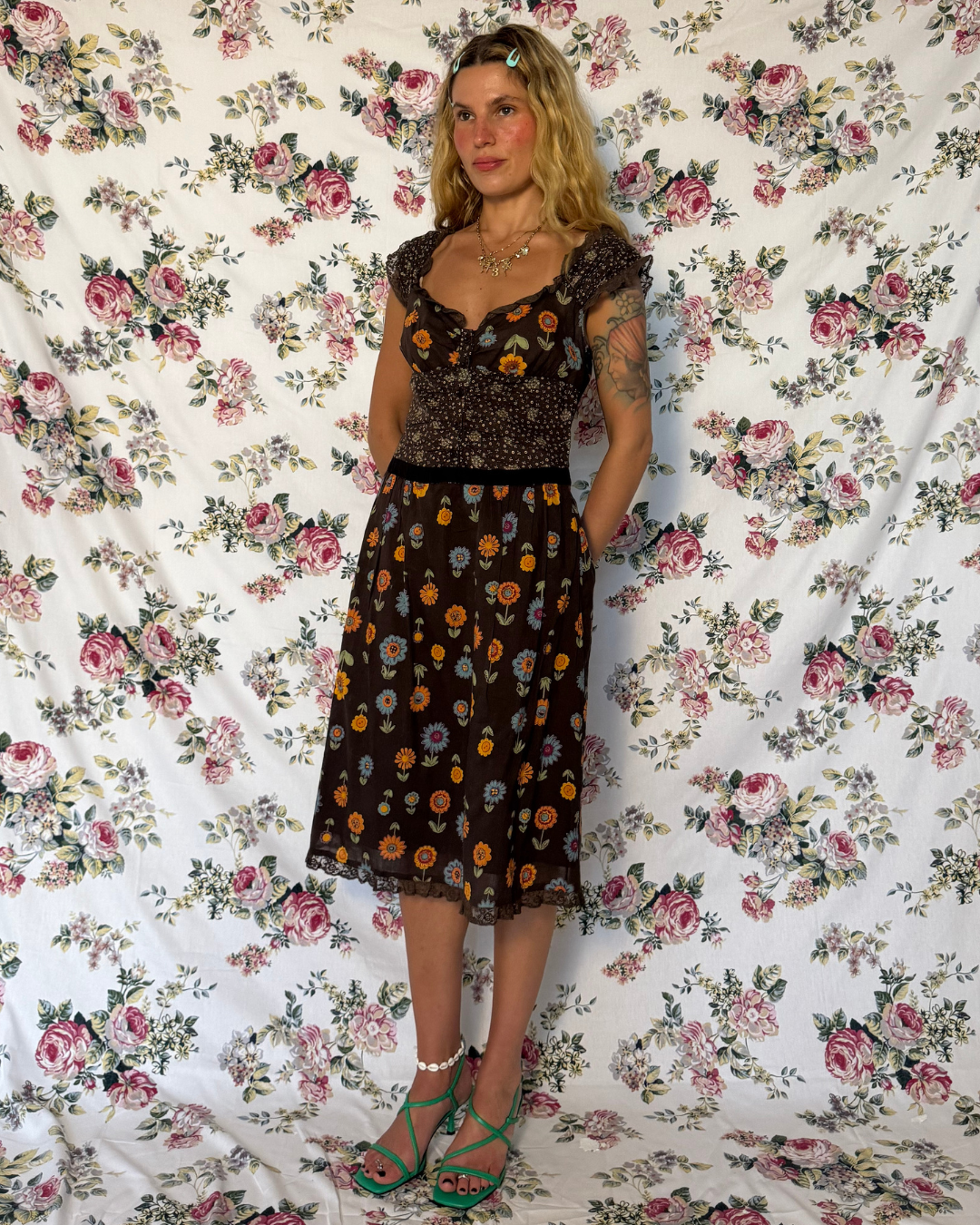 6- VTG DESIGNER COTTON DRESS