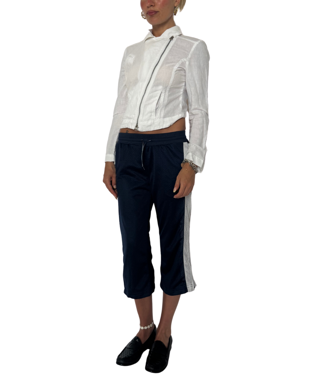 XS/S: cotton/Linen zip up