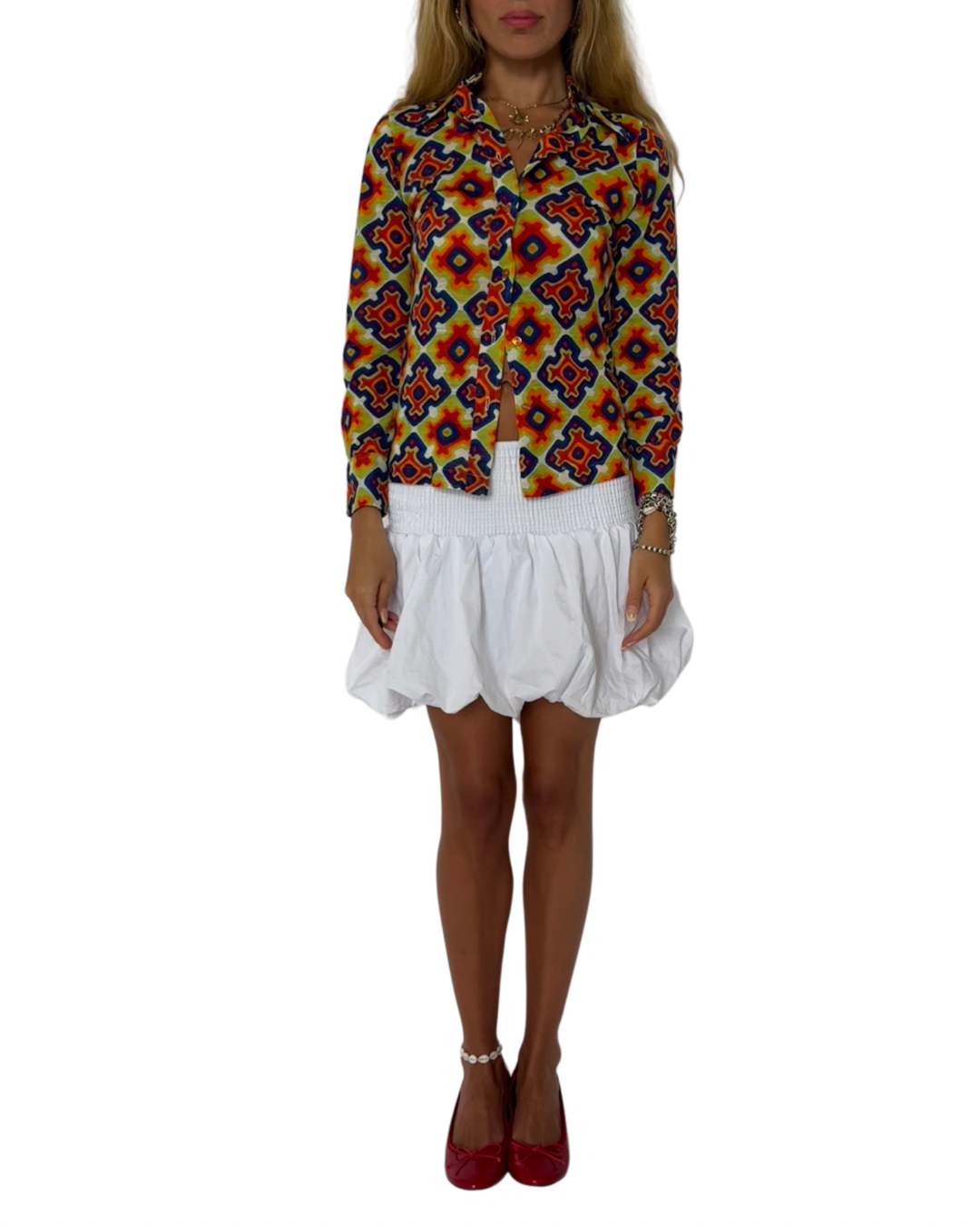 SMALL- 70s button down