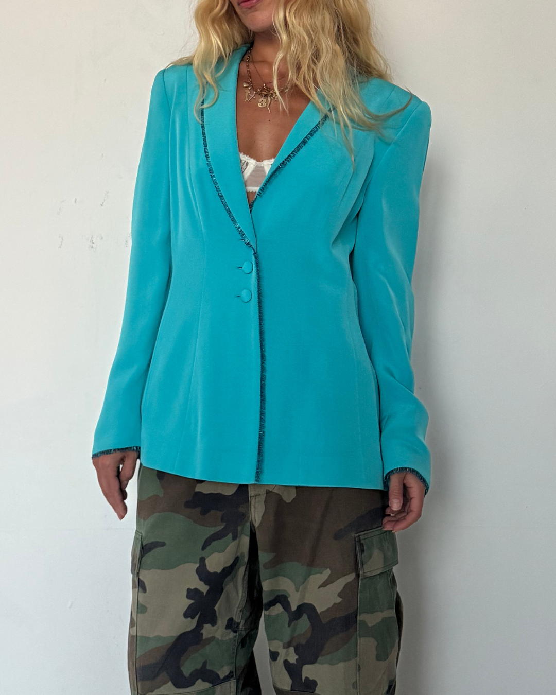 Size 6- vintage escada silk blazer