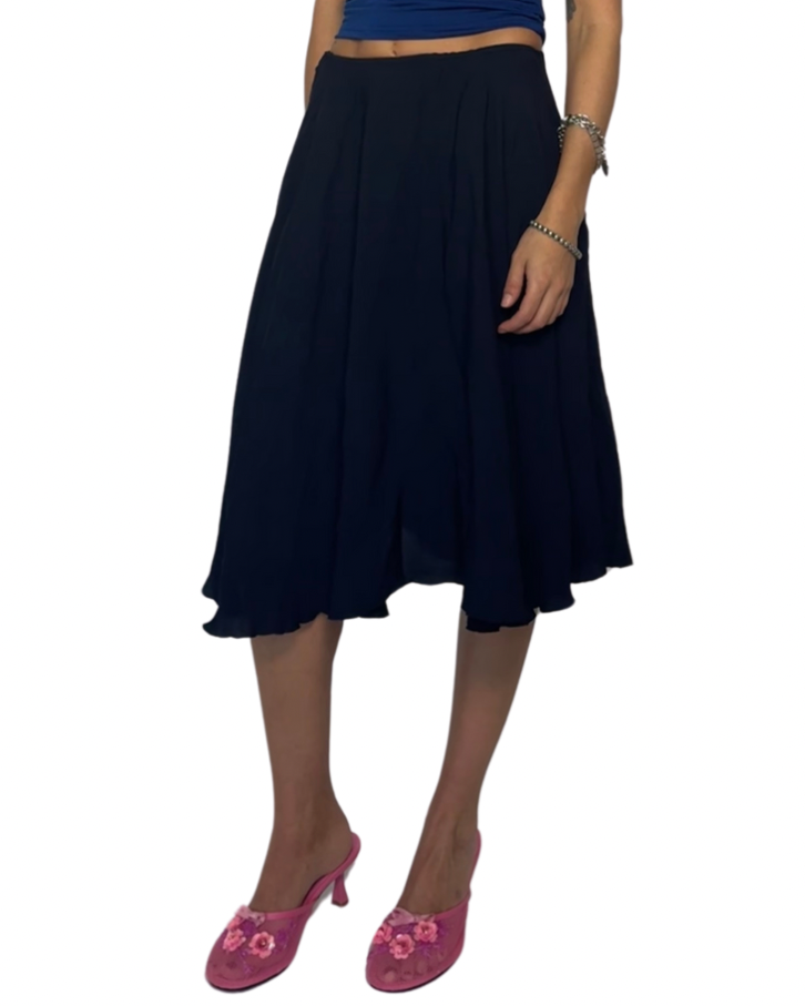 Designer-flowy midi skirt