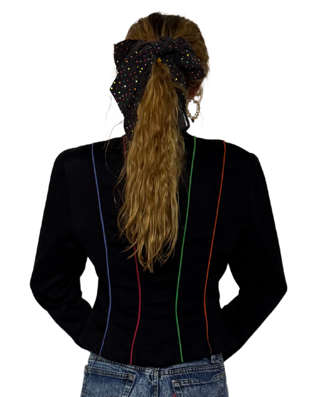 Small- vintage 80s hourglass blazer