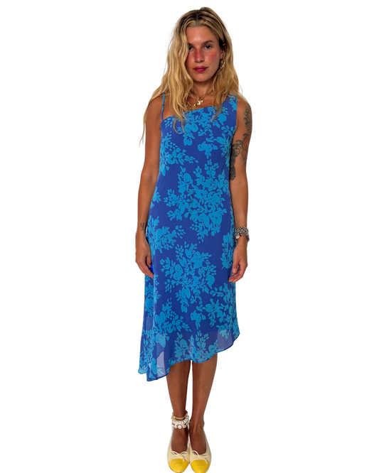 4- Asymmetrical midi dress