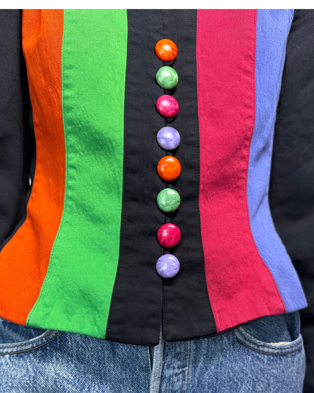 Small- vintage 80s hourglass blazer