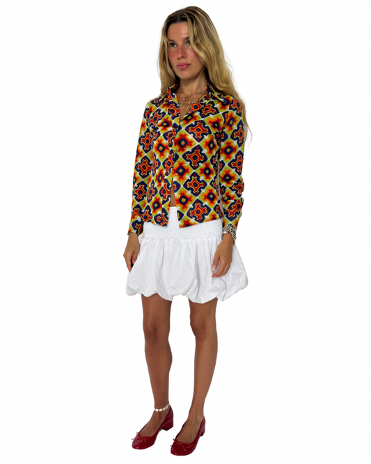 SMALL- 70s button down