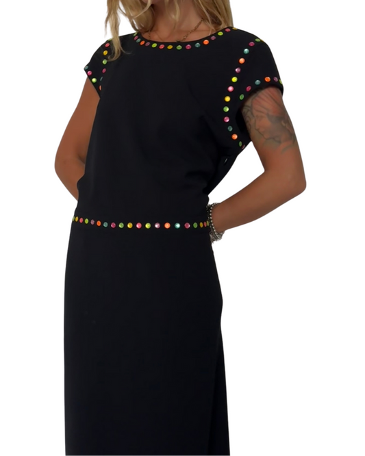L (10/12) - designer- candy button dress