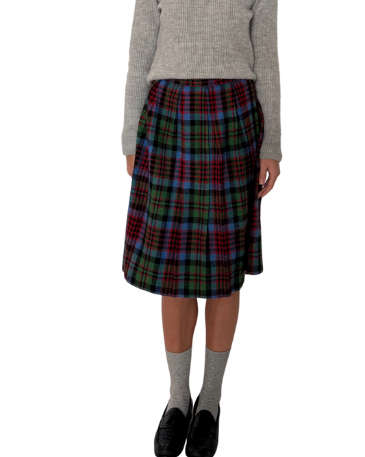XS- handmade plaid skirt
