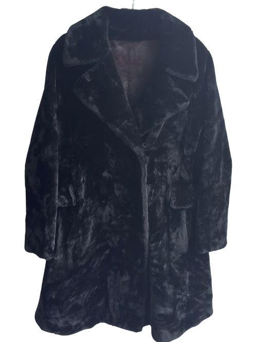 M/L vintage faux long coat