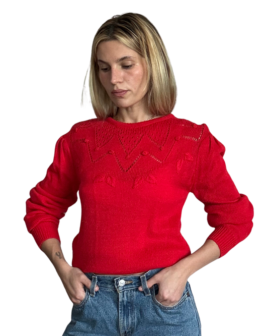 Medium - red knit pullover