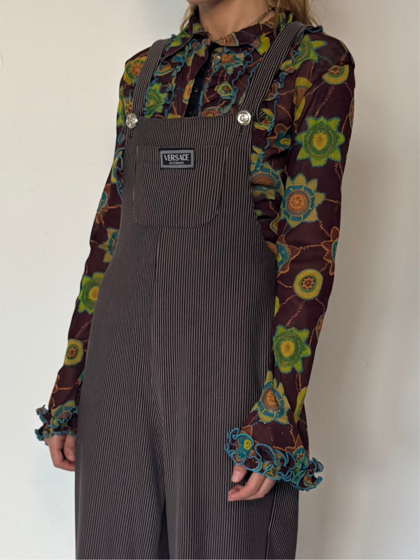 designer- rare vintage brown overalls