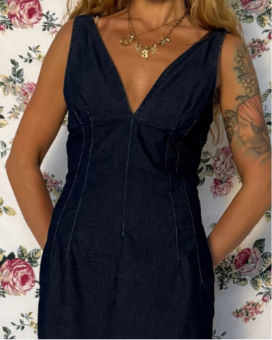 XS/S- ARCHIVE DESIGNER DENIM DRESS