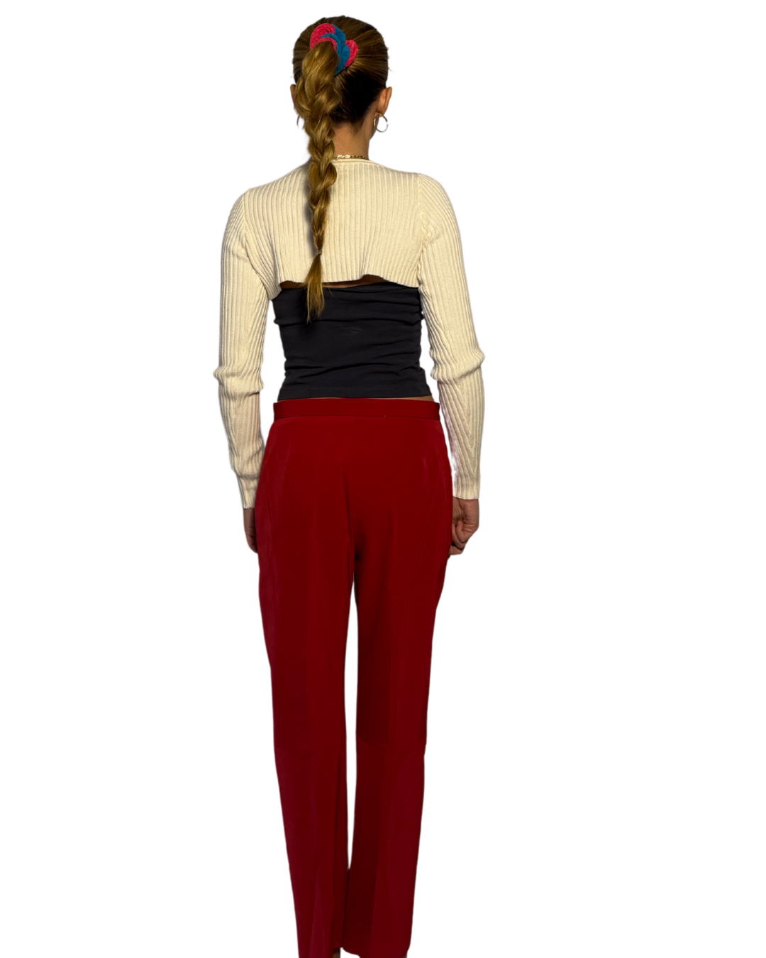 Designer- red trousers