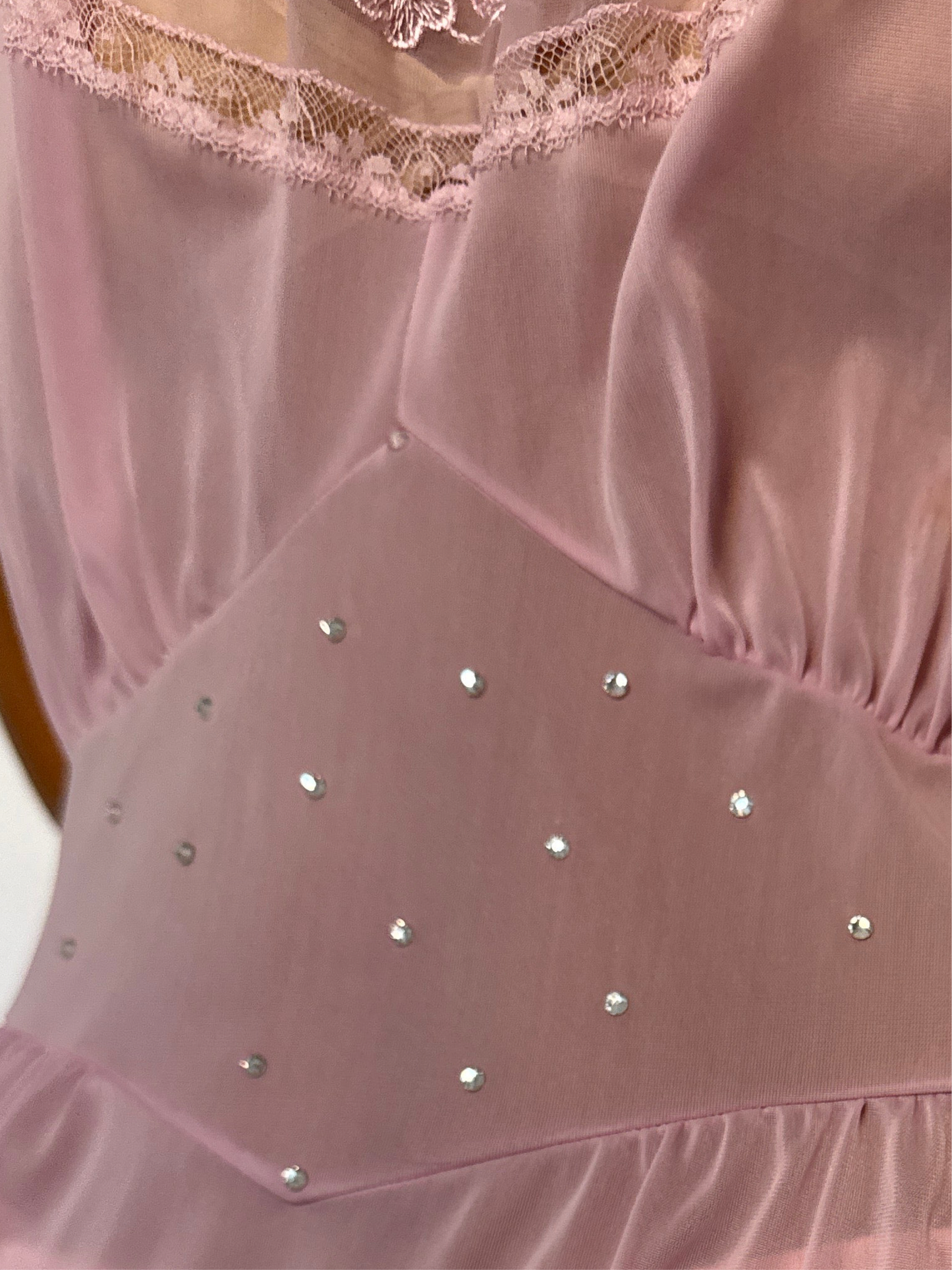 LARGE- BABY PINK w/ RHINESTONES