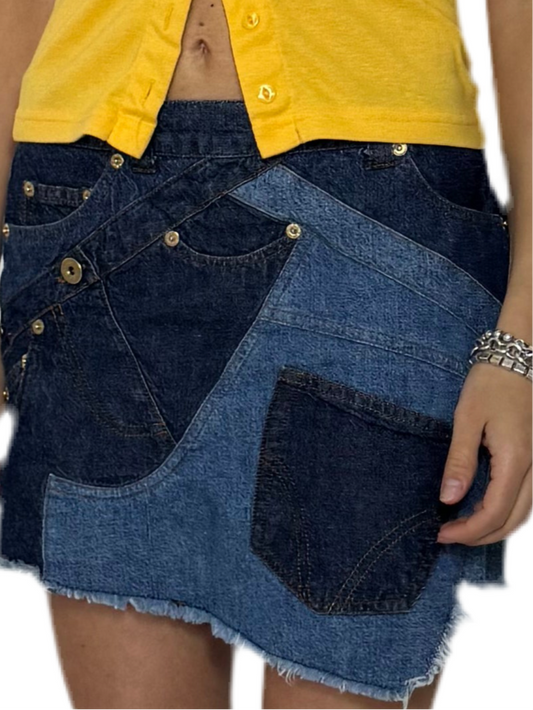 SMALL- VINTAGE DESIGNER PATCHWORK MINI