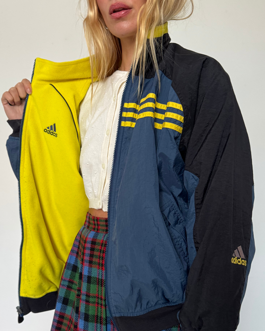 S/M - Vintage Adidas reversible windbreaker/Fleece