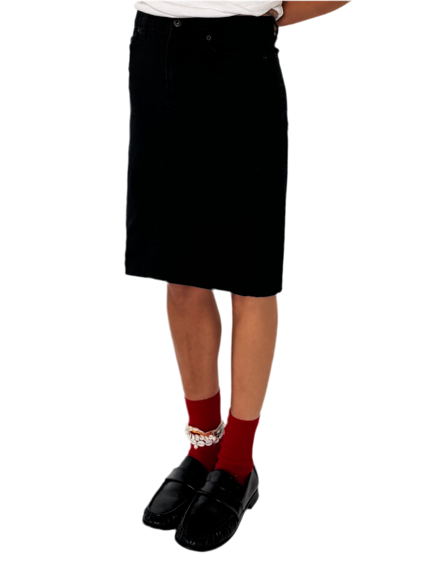 SIZE 2- DESIGNER - DENIM MIDI