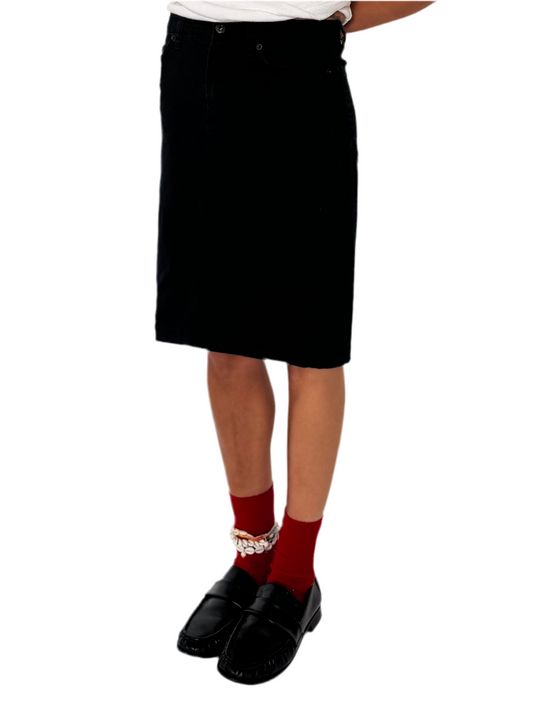 SIZE 2- DESIGNER - DENIM MIDI