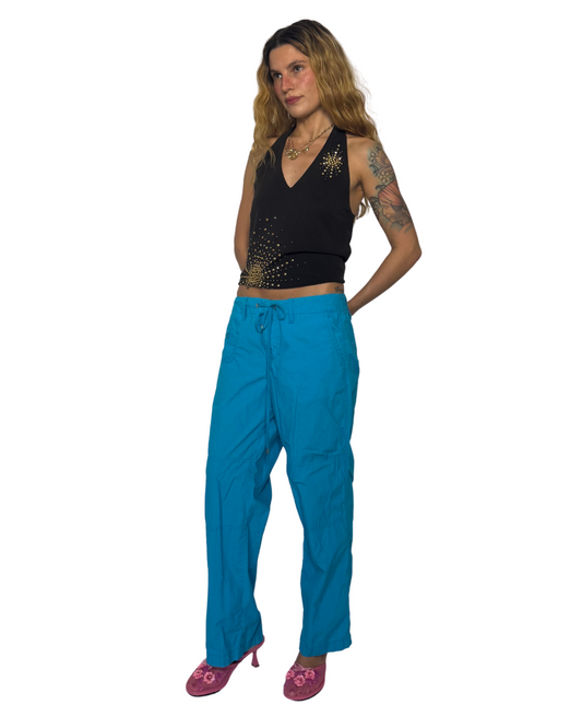 Blue cargo pants
