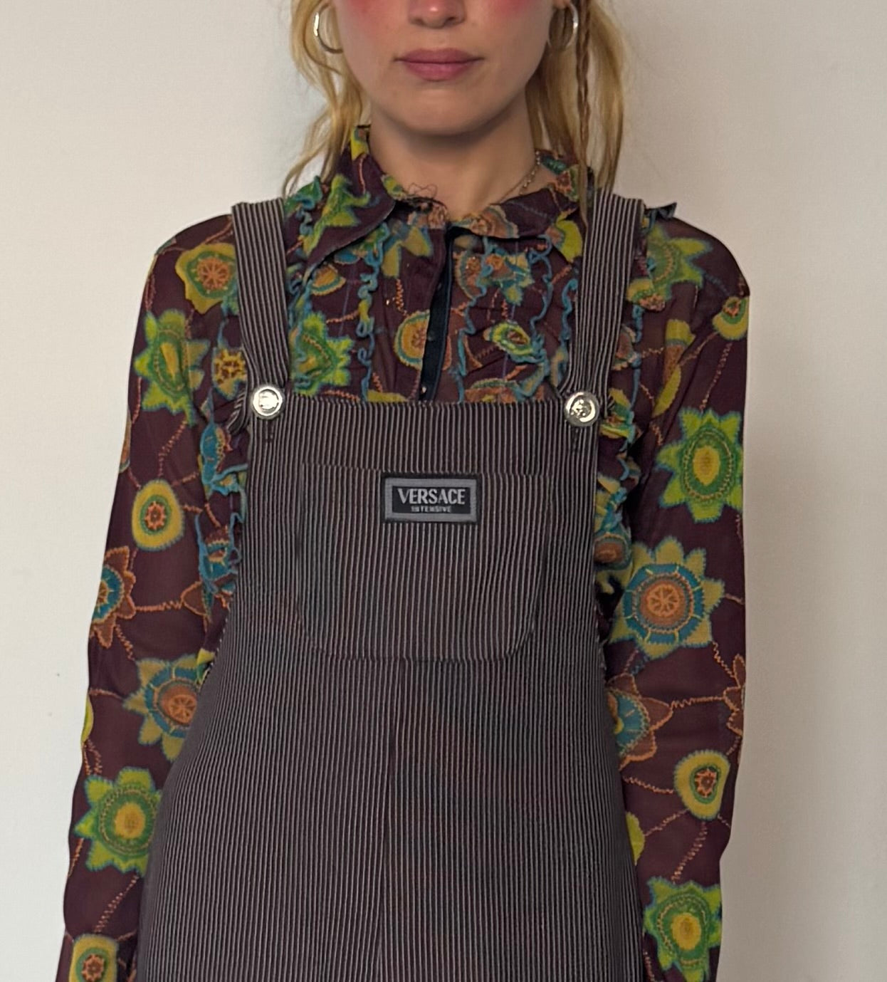 designer- rare vintage brown overalls