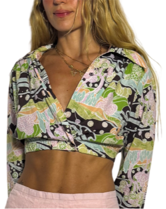Small- printed crop top