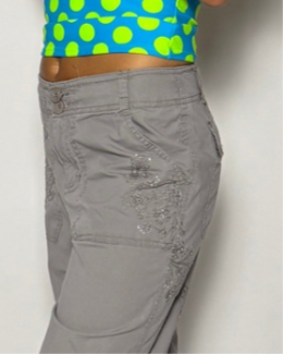 SIZE 6- RHINESTONE SYNCH LEG PANTS