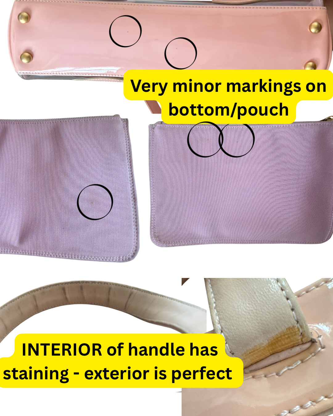 VINTAGE PINK TRIPLE C VINYL BAG