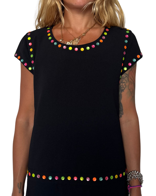 L (10/12) - designer- candy button dress