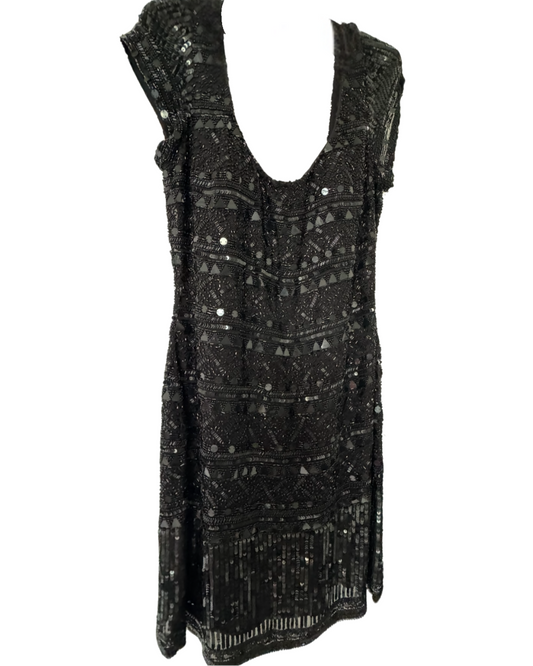Size 14- fully beaded mini dress