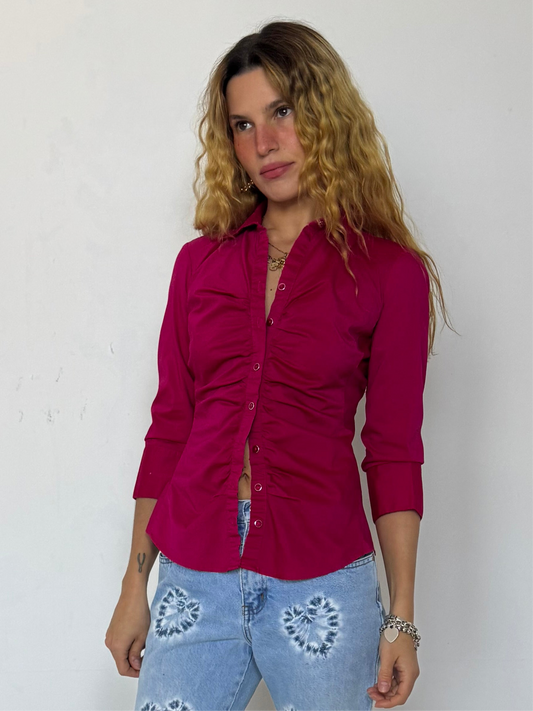 XXS- PINK BUTTON DOWN