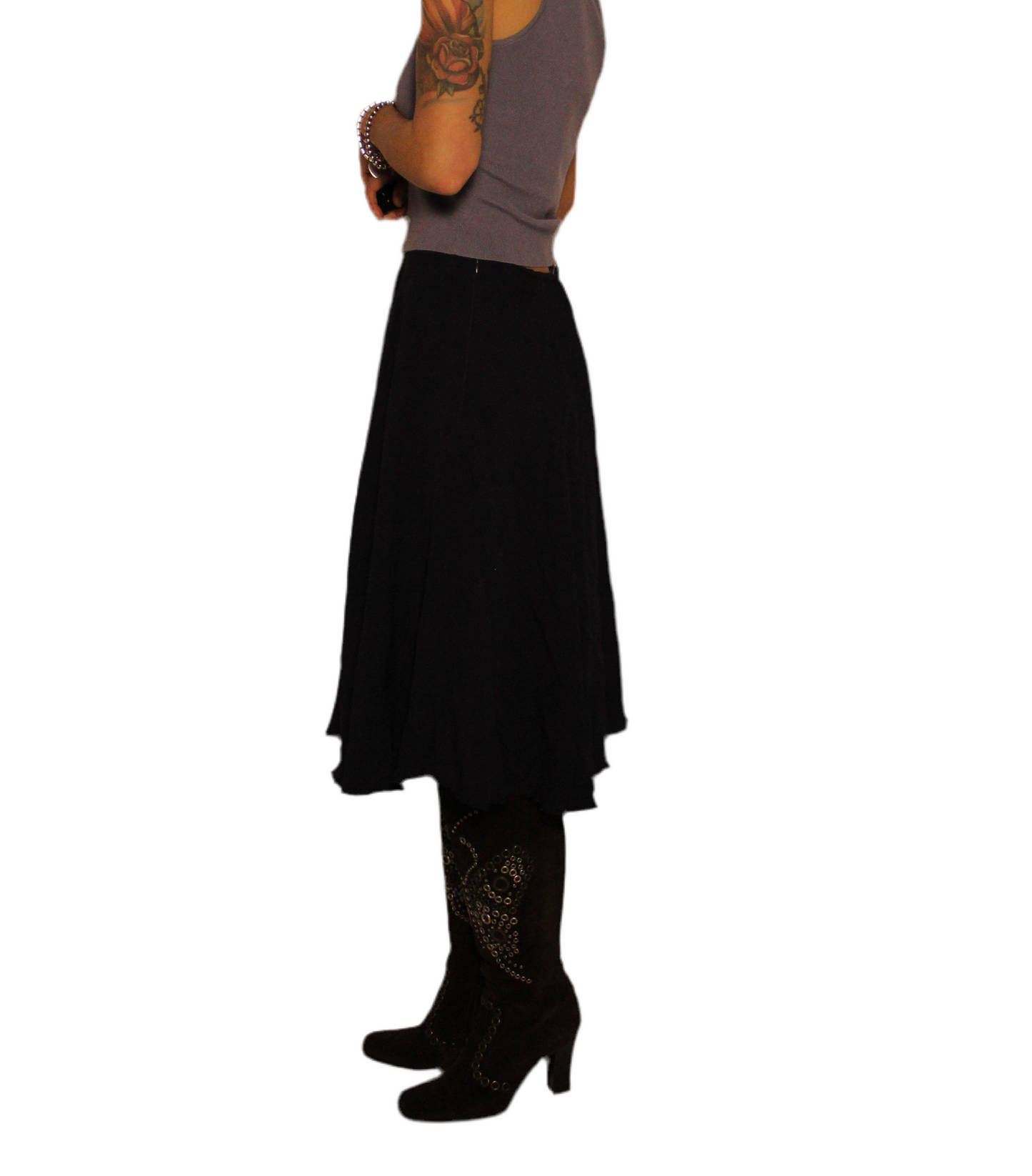 Designer-flowy midi skirt