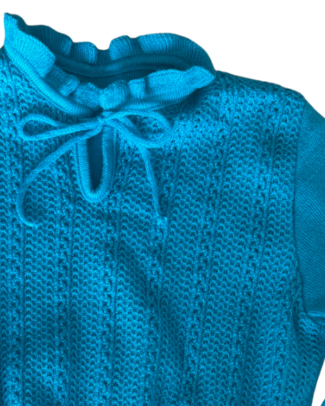Small - tie neck pullover