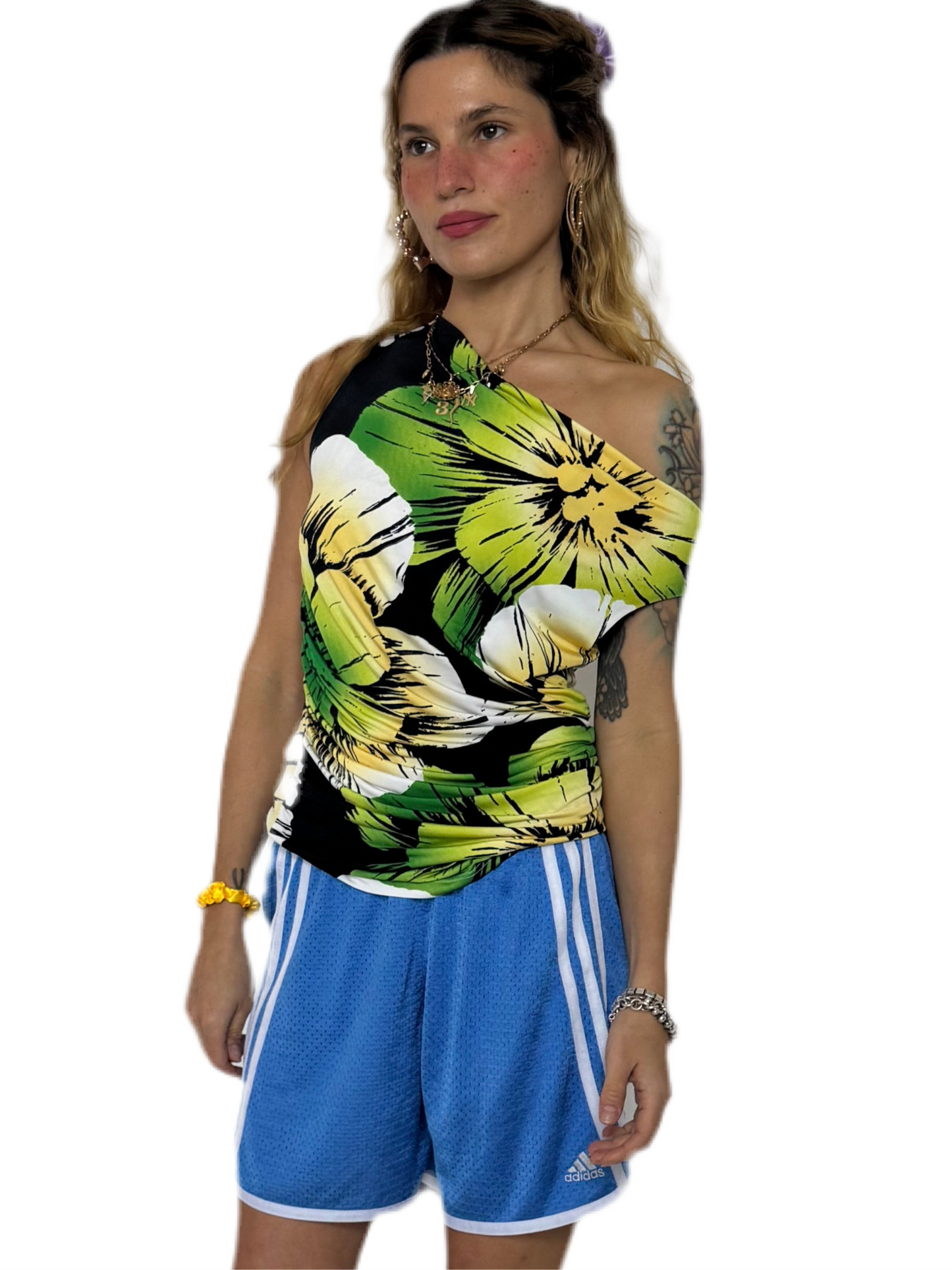 XS- Blue mesh adidas shorts