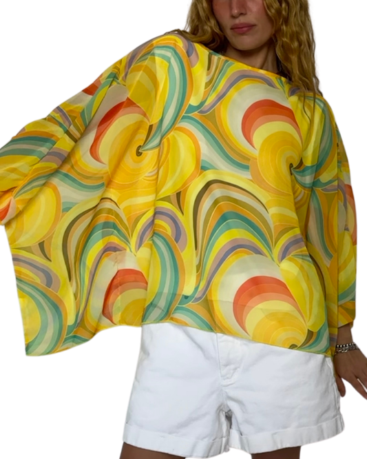 XL- yellow bat wing top