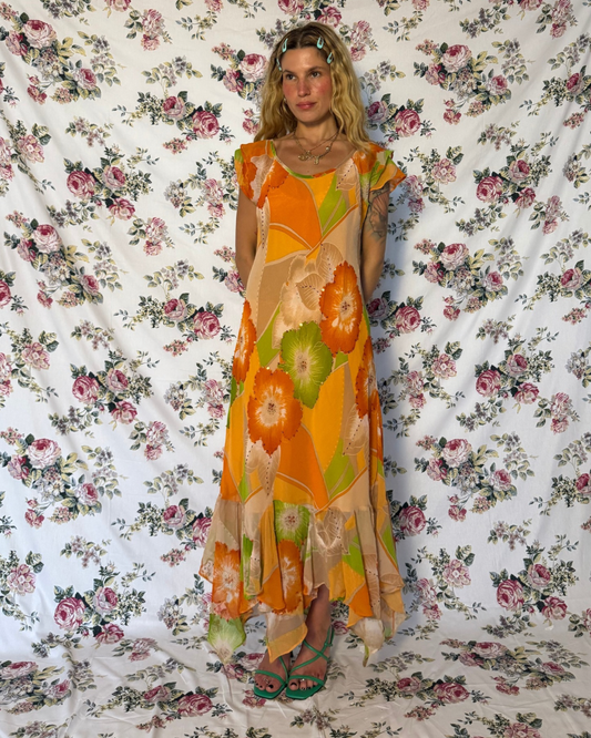 XL- SEQUIN FLOWER MAXI