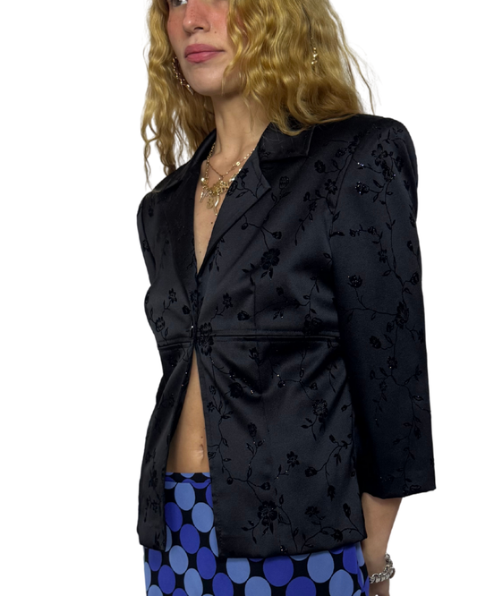 SMALL- SPARKLY 1 BUTTON BLAZER
