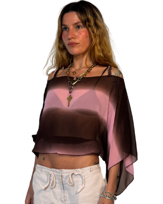 XS/M : PINK/BROWN TOP