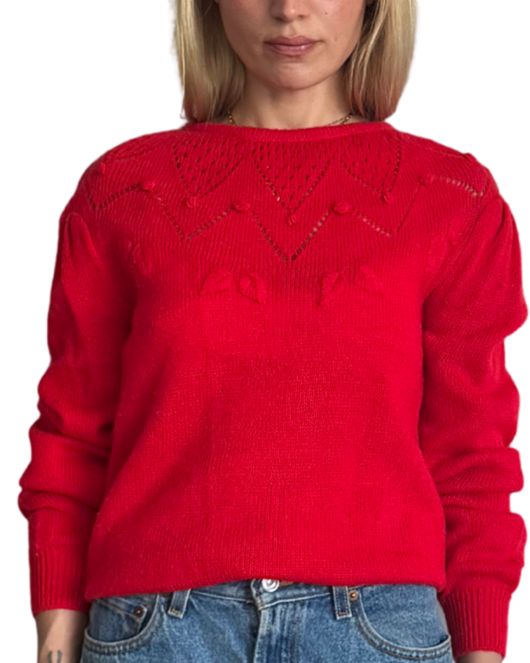 Medium - red knit pullover