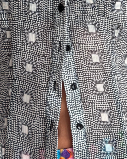 XS - sheer button down
